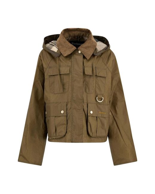 Barbour Jassen ,Katoen Liza Waxed Jacket in het Green