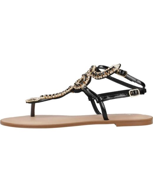 Exe' Flat Sandalen in het Metallic