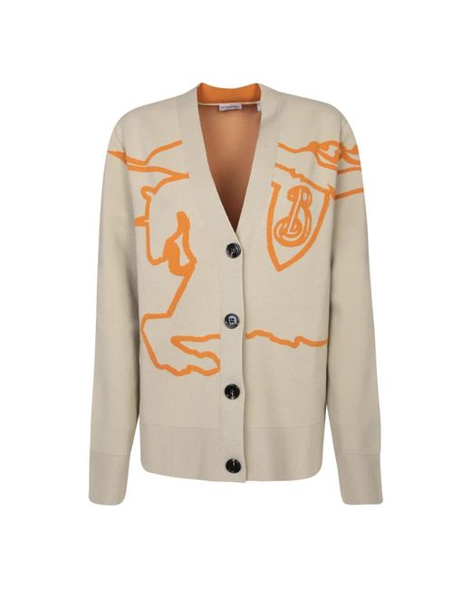 Burberry Truien & Vesten ,Katoen Knight Hunter Cardigan in het Natural