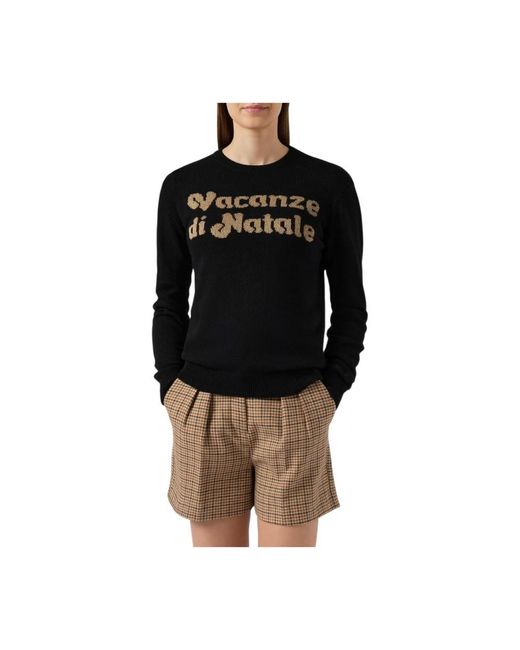 Mc2 Saint Barth Black Round-Neck Knitwear