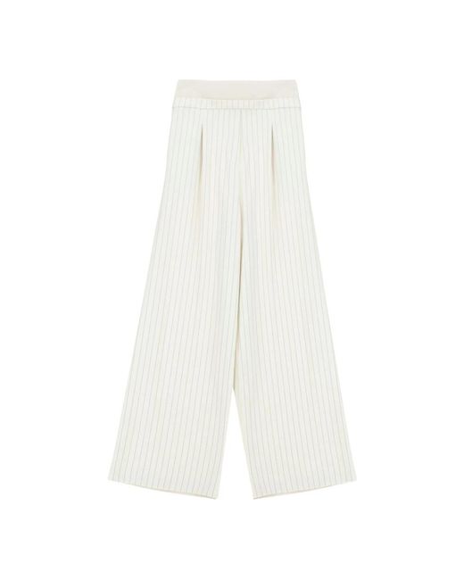 Imperial Broeken ,Wit ,Polyester Pantalone in het White