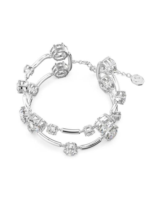 Swarovski Accessoires ,Grijs ,Constella Dubbele Armband in het Metallic