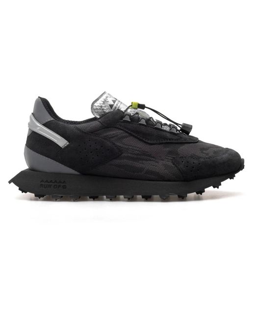 RUN OF Black Sneakers for men