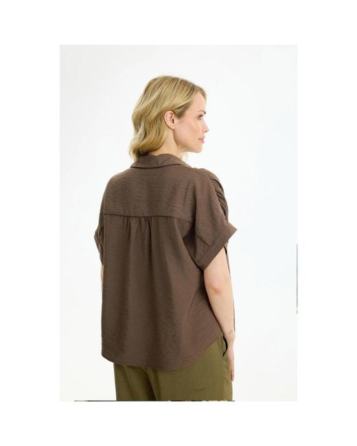 Blouses iN FRONT de color Brown
