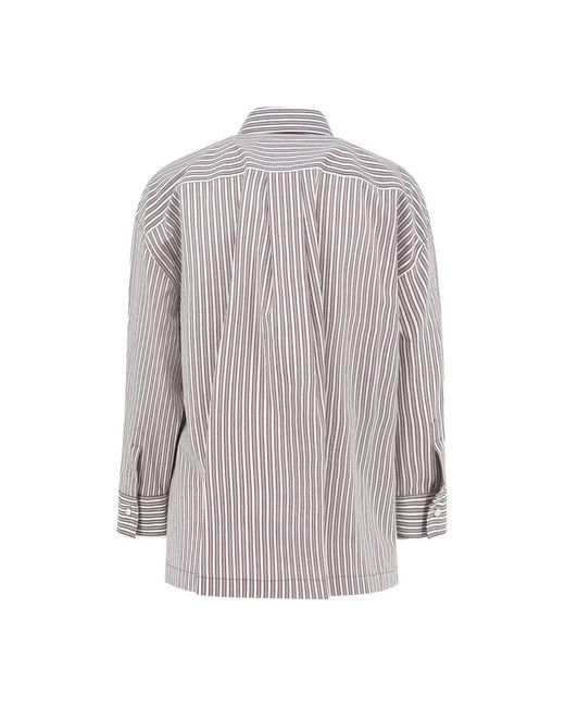 Brunello Cucinelli Gray Shirts