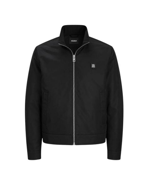 Boss Mock Neck Jacket in het Black voor heren