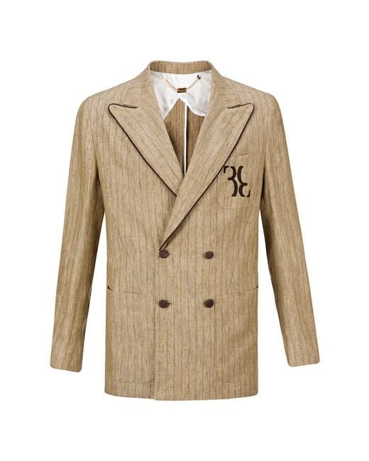 Billionaire Jassen ,Katoen Double-Breasted Jacket in het Natural voor heren