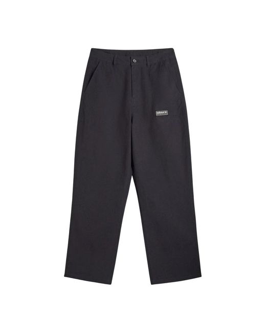 Adidas Originals Blue Straight Trousers for men