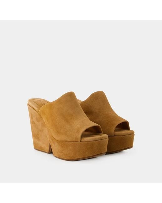 Robert Clergerie Brown Wedges