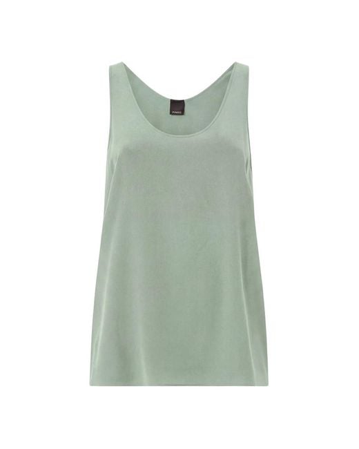 Pinko Green Sleeveless Tops