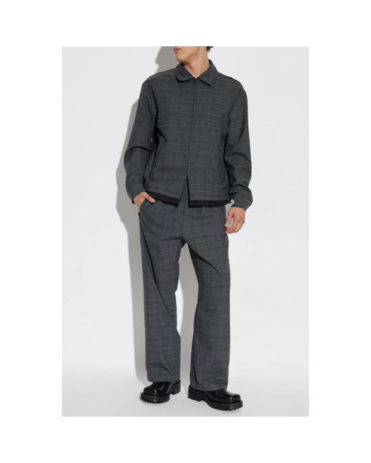 DIESEL Gray Straight Trousers for men
