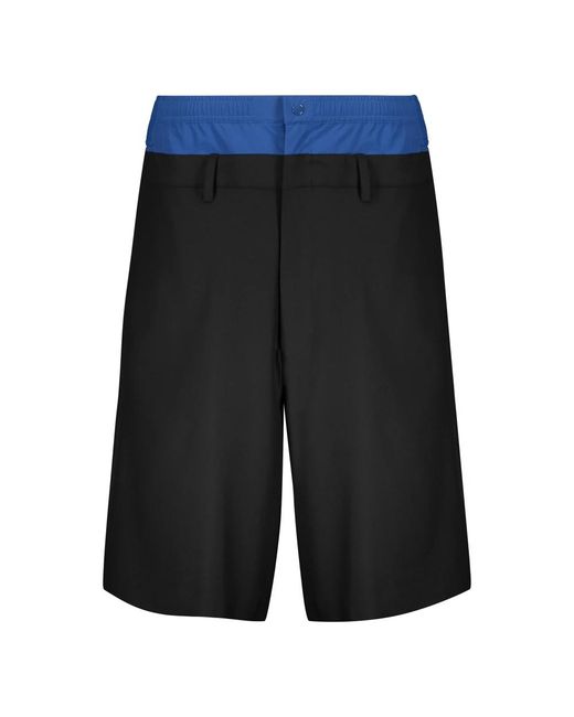 Ambush Korte Broeken ,Zwart ,Wol Contrast Elastische Taille Bermuda Shorts in het Black voor heren
