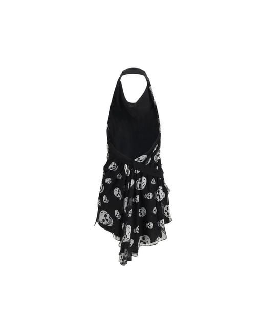 McQueen Black Sleeveless Tops