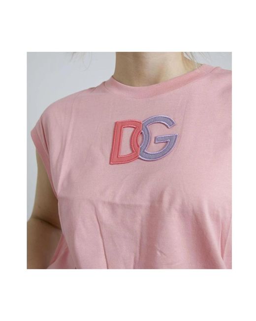 Dolce & Gabbana Pink Sleeveless Tops
