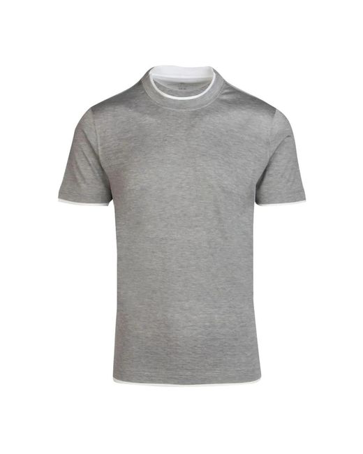 Brunello Cucinelli Gray T-Shirts for men