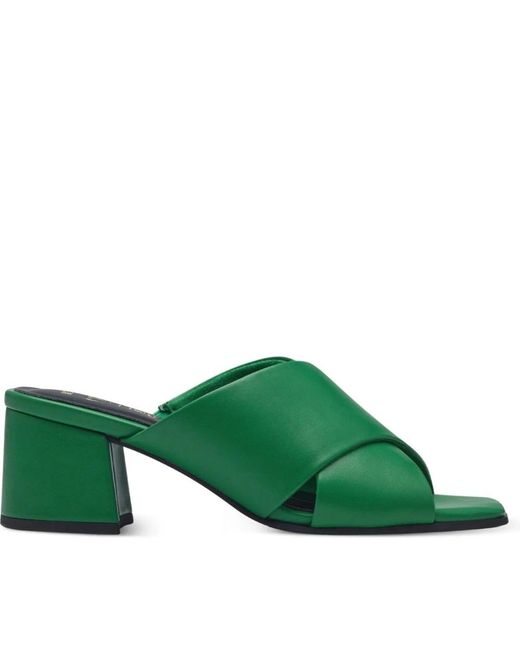 Marco Tozzi Green Heeled Mules