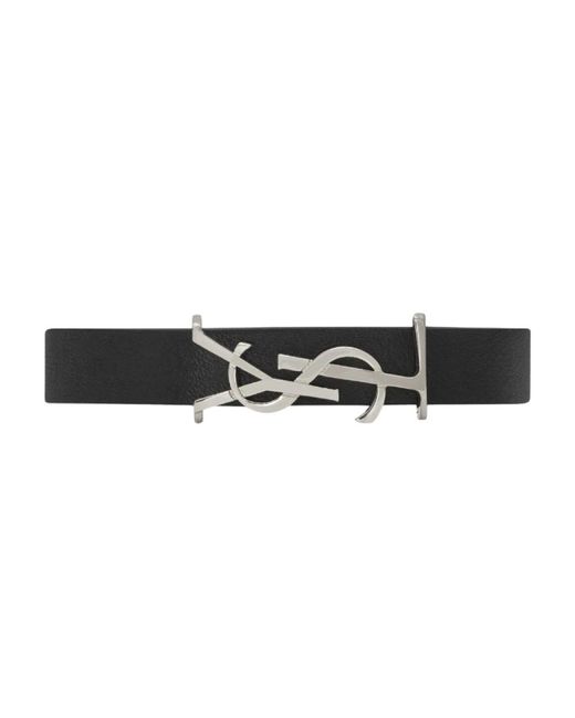 Bracelets Saint Laurent de color Black