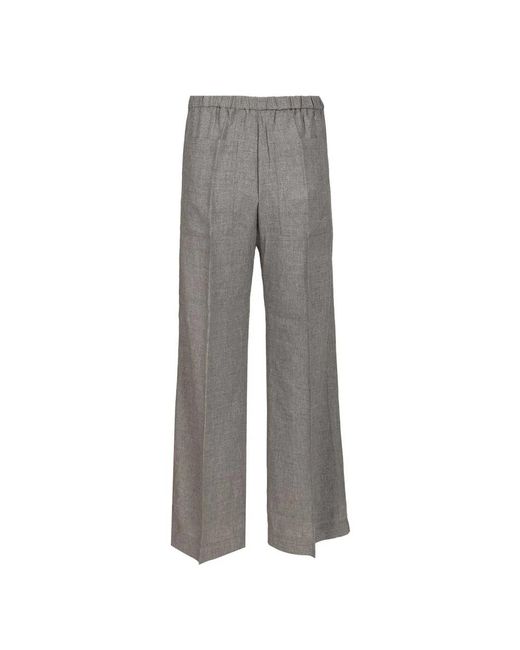 Totême Gray Wide Trousers