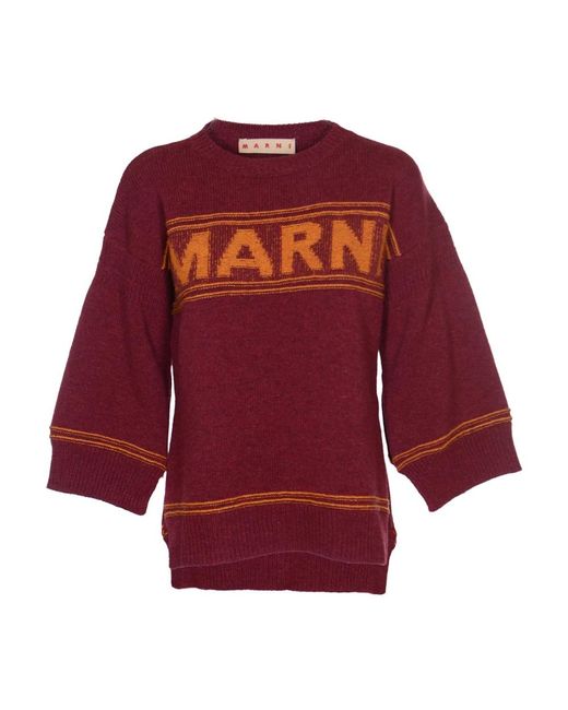 Marni Red Round-Neck Knitwear