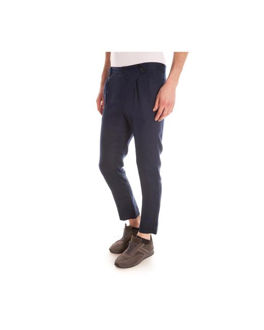 Daniele Alessandrini Blue Slim-Fit Trousers for men