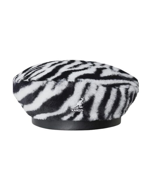 Kangol Faux Fur Beret Hat in het Black