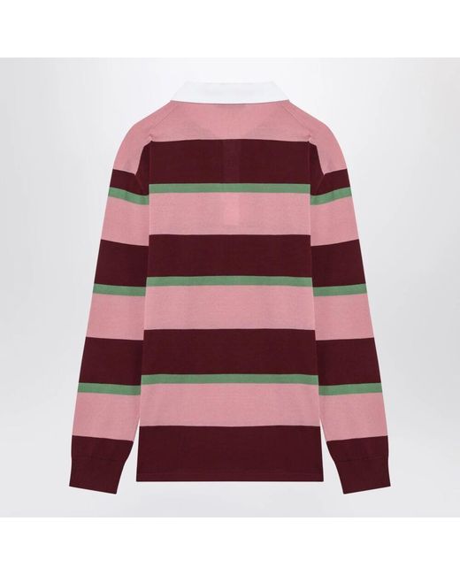 Prada Langarm-Poloshirt in Red für Herren