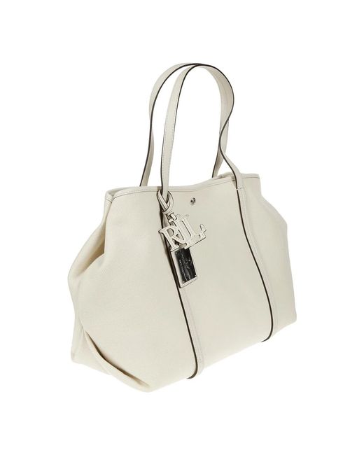 Ralph Lauren White Weiße baumwoll-tote-tasche,weiße taschen kollektion