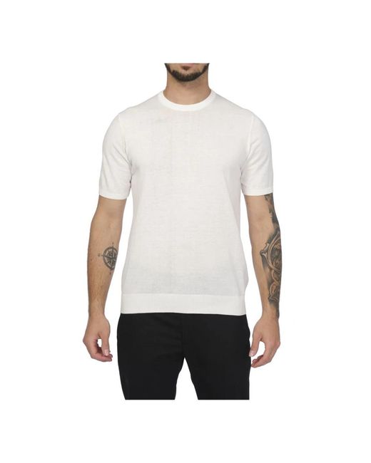 Alpha Studio White T-Shirts for men