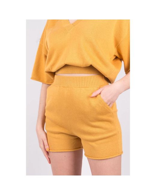 Mother Orange Short Shorts