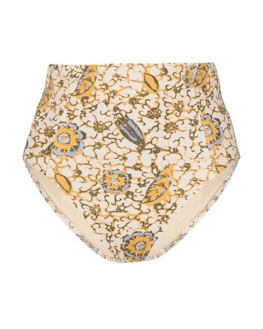 Ulla Johnson Citrus High Waist Bikini Bottoms in het Metallic
