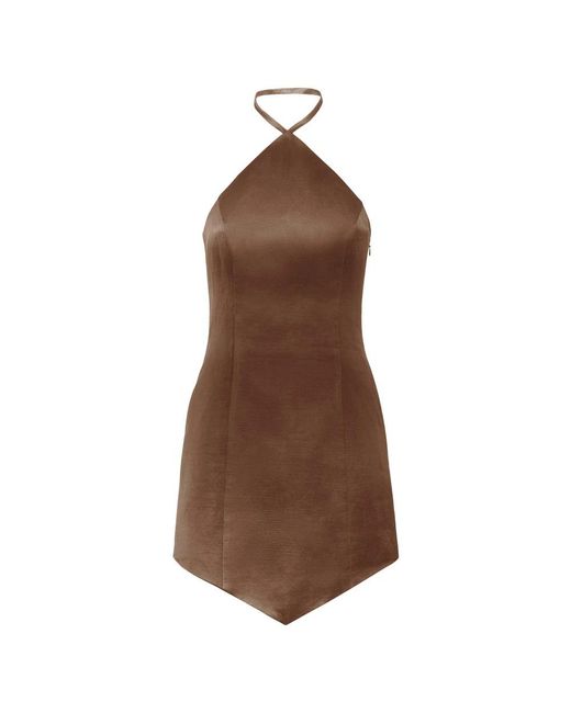 MVP WARDROBE Brown Short Dresses