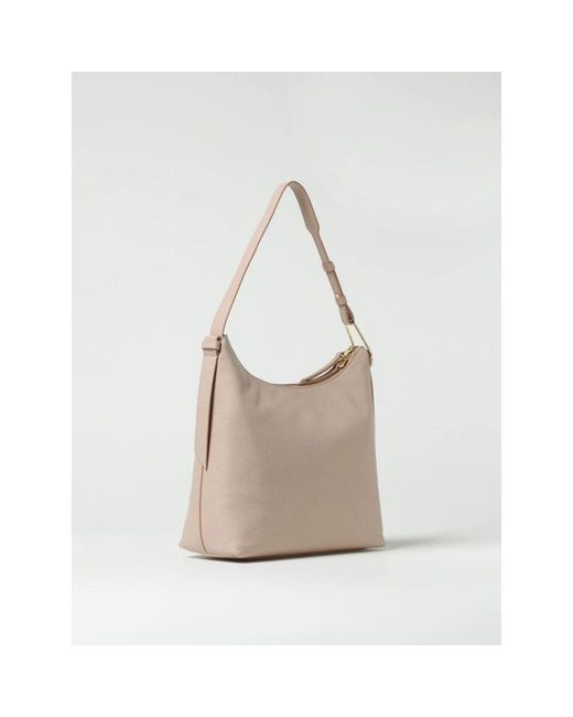 Coccinelle Gray Rosa Leder Tote Tasche