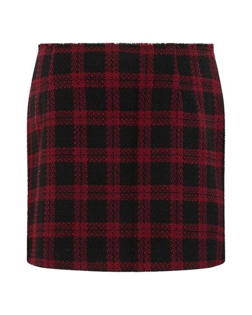 Pinko Red Short Skirts