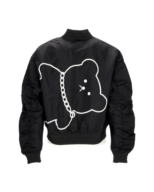 Acupuncture Black Bomber Jackets for men