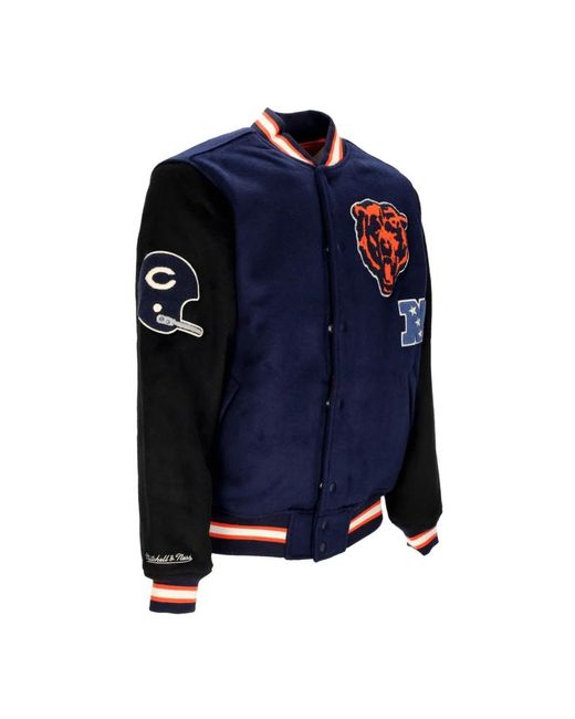 Mitchell & Ness Jassen ,Blauw ,Wol Chicago Bears Legacy Varsity Jacket in het Blue voor heren