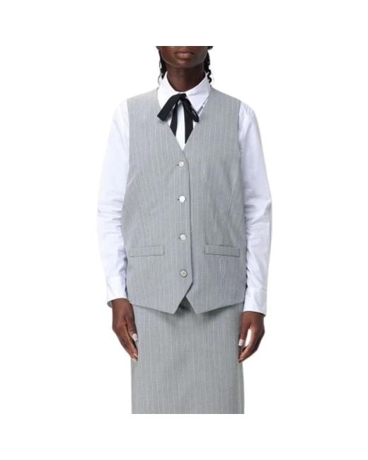 Moschino Gray Waistcoats