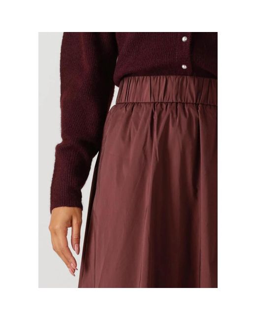 Notre-v Rokken ,Rood ,Katoen Bordeaux Maxi Rok Voor Herfst in het Brown