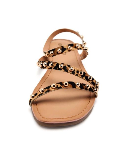 Gioseppo Schoenen ,Studded Low Sandal in het Brown