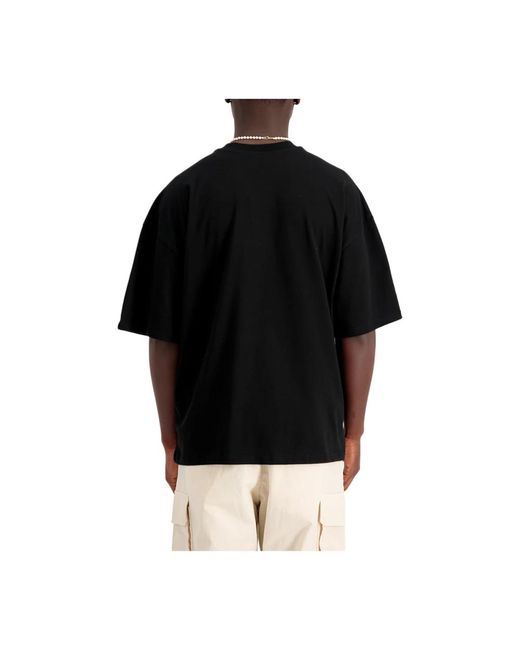 Alpha Industries Lässiges t-shirt mit seitlichem druck in Black für Herren