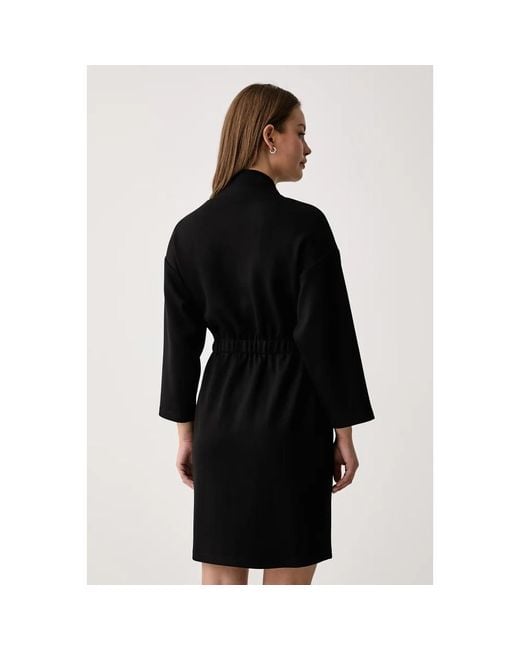 Joseph Ribkoff Black Scuba Jersey Kleid Mit Frontreißverschluss