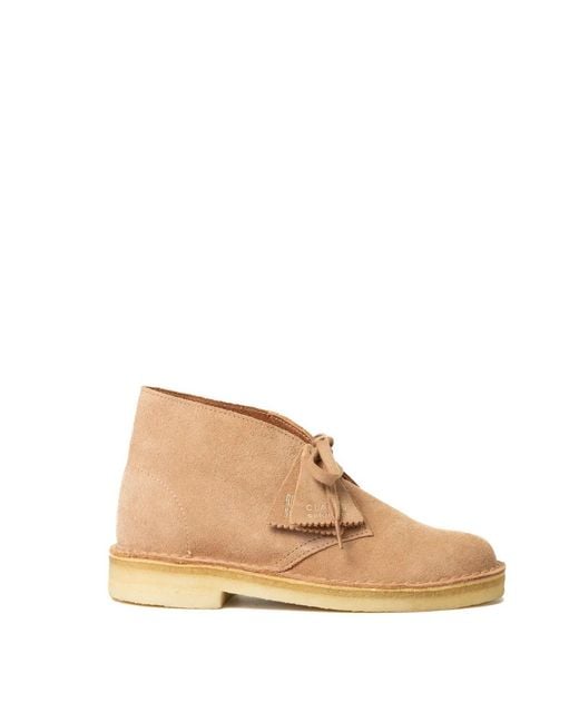 Clarks Natural Lace-Up Boots