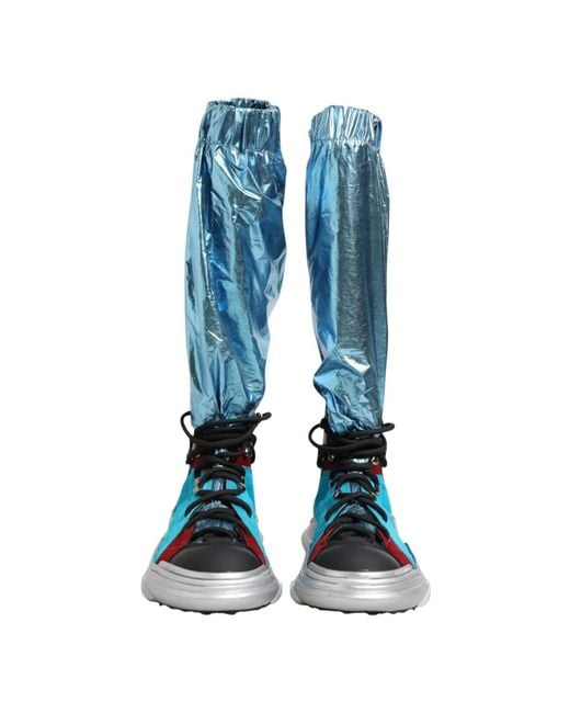 Dolce & Gabbana Blue Lace-Up Boots for men