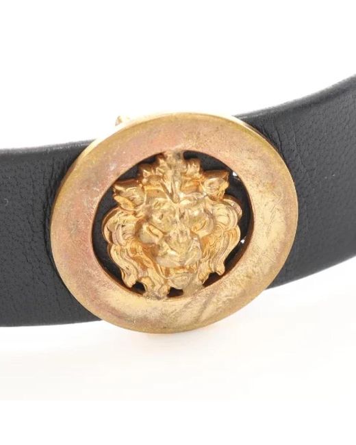 Cintura chanel in pelle nera usata di Chanel Vintage in Metallizzato | Lyst