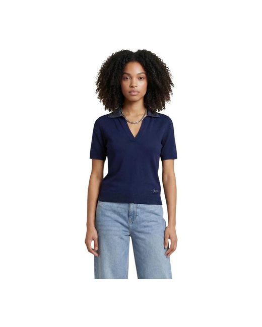 Guess Blue Polo Shirts