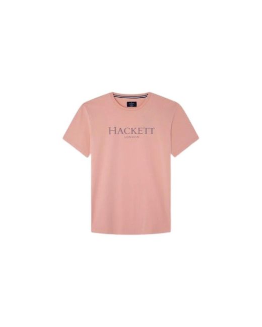 Hackett Baumwoll t-shirt in Pink für Herren