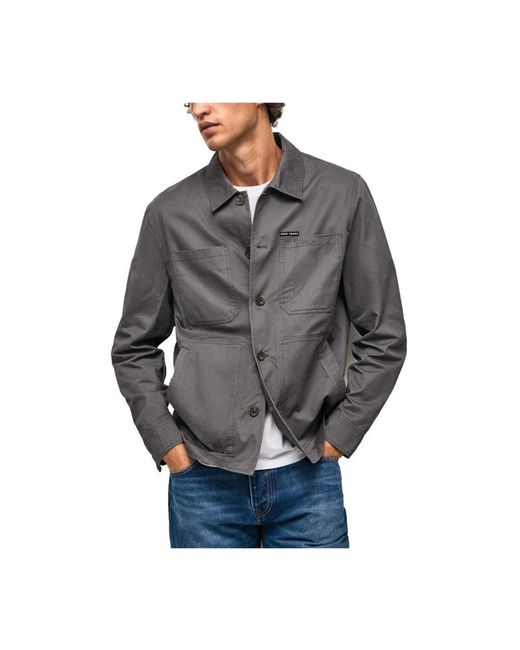 Pepe Jeans Gray Casual Shirts for men