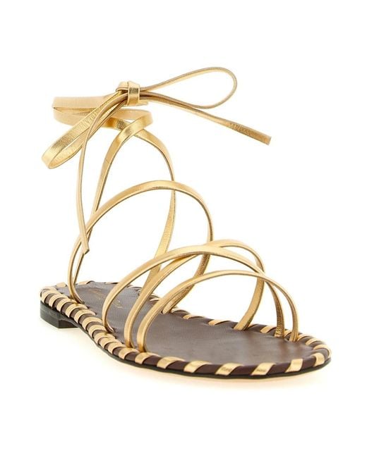 Gianvito Rossi Metallic Flat Sandals