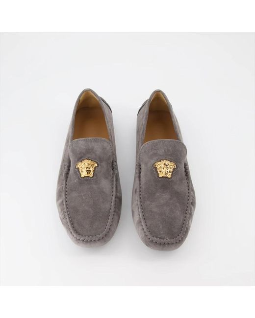 Shoes > flats > loafers Versace pour homme en coloris Gray