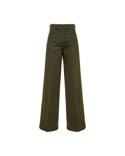 Aspesi Green Wide Trousers