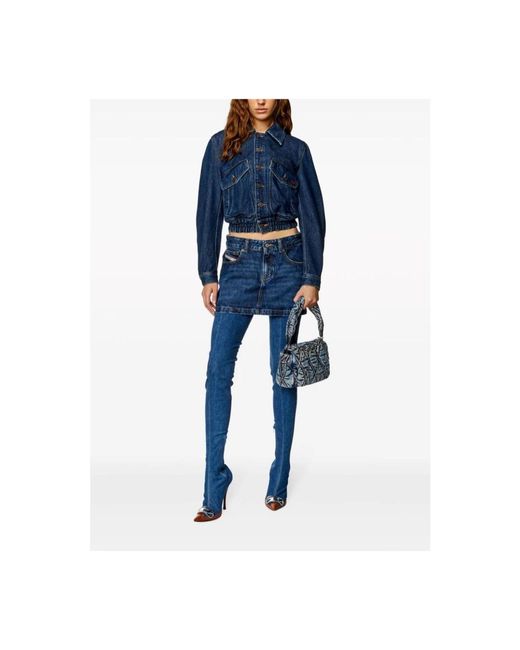 DIESEL Blue 100% Cotton Skirt Design